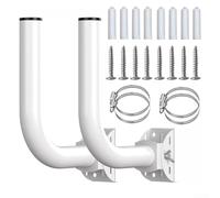 Soporte de puente inalámbrico, 2 juegos para antena de TV al aire libre, poste J con ángulo ajustable de 150° y diseño antideslizante seguro para puentes inalámbricos y puntos de acceso