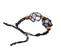 Soporte de pulsera de piedra | Colgante de pulsera Jaula de cordón, Jaula de cordón ajustable, Cordón de pulseras de red de peces para collar de piedra, pulsera de bricolaje, soporte de pulsera en