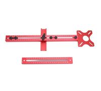 Soporte de ranura de fresado 4 en 1, enrutador ajustable de aleación de aluminio, plantilla de corte circular, plantilla de hardware para gabinete con punzón central automático