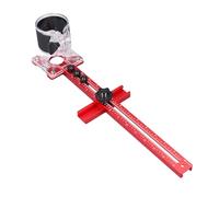 Soporte de Ranura de Fresado 4 en 1 Plantilla de Enrutador Ajustable, Plantilla de Corte Circular de Enrutador de Aleación de Aluminio Plantilla de Hardware de Gabinete, Herramienta para carpintería