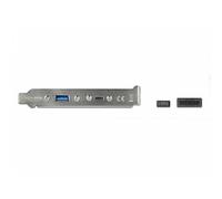 Soporte de ranura DeLOCK USB 3.2 Gen 2 0,5 m USB-C y USB-A negro