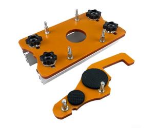 Soporte de ranura para base de enrutador, configuración 2 en 1 diseñado para enrutadores de moldura de 65 mm, soporta tareas de ranurado en varios sustratos de carpintería (B)