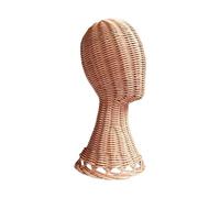 Soporte de ratán para sombrero - Cabeza de maniquí artístico, estante decorativo para boina | Sombrero de base que no se inclina, se ajusta a la forma, para boutique, tienda minorista, dormitorio, ent
