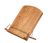 Soporte de recetas de cocina para libros grandes y tabla de cortar, incluye ranuras extraíbles, soporte plegable para recetas