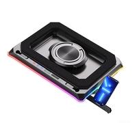 Soporte de refrigeración de aire presurizado para laptop con pantalla LCD de viento, base de refrigeración RGB para juegos, 4 puertos USB, soporte silencioso de disipación de calor para portátiles de