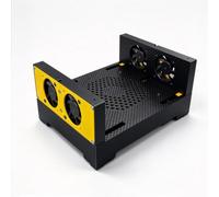 Soporte De Refrigeración De Petg para Mini Pc con 5 Ventiladores, Base Térmica De Sobremesa De 12 V, Ancho Ajustable De 8 A 17 Cm, Refrigeración Rápida, Bajo Nivel De Ruido