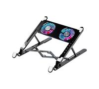 Soporte De Refrigeración para Computadora Portátil - Plegable Y Ajustable, Ventilador Silencioso, Disipación De Calor Óptima, Plataforma Portátil, Altura Ergonómica Ajustable | Estafa De Protección