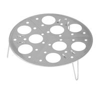 Soporte de rejilla de vapor: estante plegable de vapor de huevo de acero inoxidable, base extraíble portátil, estructura duradera para nueve huevos, fácil de limpiar | Accesorio de olla a presión para