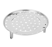 Soporte de Rejilla para Vapor, Soporte de Vapor de Acero Inoxidable, Bandeja de Acero Inoxidable con Soporte para Vapor, Rejilla de Vapor Universal Redonda con Orificios Intensivos(L 26cm)