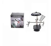 Soporte de reparación de lupa LED con soporte de soldador, abrazadera de fijación de estación de trabajo para placa de circuito para electrónica (1)