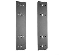 Soporte de reparación de placa de reparación de acero de 10 x 3 pulgadas, soporte de conexión plana de metal para interiores y exteriores, estructura de muebles, estantes, color negro, paquete de 2