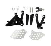 Soporte de reposapiés Delantero Compatible con CBR600RR 2003 2004 2005 2006 Motocicleta Negra Arena Negra Plateada(Black)