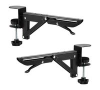 Soporte de reposo manual de escritorio para computadora - Clip lateral del soporte del teclado metálico | Alicates de bandeja extensores de escritorio ergonómicos para sala de estudio de sala de