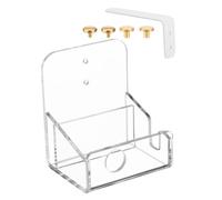 Soporte de reproductor de audio acrílico transparente para camas de bunk | Keep an Audio Player Within Reach Using A Clear Acrylic Bedside Caddy With Metal Hook For Bunk Beds, Dorm Rooms And BedroomsK