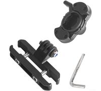 Soporte de riel de asiento de bicicleta, soporte de plástico ajustable de 45 grados para Garmin Varia RCT715 luz trasera y cámaras de acción, soporte seguro debajo del sillín