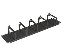 Soporte de riel para armarios de 19 Pulgadas, 2 Unidades, 5 Anillas, Color Negro de Metal