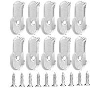 Soporte de riel para guardarropa,10 pcs Soporte Lateral para Barra de Armario Oval Soportes Ovalados de Extremo de Riel para tubería, para barra de cortina de ducha,armario para cortina