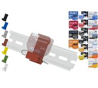 Soporte de riel plano para 18 shellys: 1 Gen3,1PM Gen3,2PM Gen3,i4 Gen3,Plus 1,Plus 1PM,Plus 2PM,Plus i4,Plus 0-10 V Dimmer,Wave 1,Wave 1PM, Wave 2PM, Wave Shutter,Wave i4 (rojo)