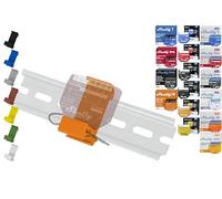 Soporte de riel plano para 18 shellys: 1 Gen3,1PM Gen3,2PM Gen3,i4 Gen3,Plus 1,Plus 1PM,Plus 2PM,Plus i4,Plus 0-10 V Dimmer,Wave 1,Wave 1PM, Wave 2PM, Wave Shutter,Wave i4 (naranja)