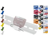 Soporte de riel plano para 18 shellys: 1 Gen3,1PM Gen3,2PM Gen3,i4 Gen3,Plus 1,Plus 1PM,Plus 2PM,Plus i4,Plus 0-10 V Dimmer,Wave 1,Wave 1PM, Wave 2PM, Wave Shutter,Wave i4 (blanco)