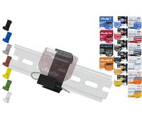 Soporte de riel plano para 18 shellys: 1 Gen3,1PM Gen3,2PM Gen3,i4 Gen3,Plus 1,Plus 1PM,Plus 2PM,Plus i4,Plus 0-10 V Dimmer,Wave 1,Wave 1PM,Wave 2PM, Wave Shutter,Wave i4 (negro)