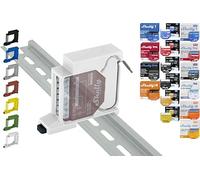 Soporte de riel "Single" para 18 shellys: 1 Gen3,1PM Gen3,2PM Gen3,i4 Gen3,Plus 1,Plus 1PM,Plus 2PM,Plus i4,Plus 0-10V Dimmer,Wave 1,Wave 1PM,Wave 2PM, Wave Shutter,Wave i4 (blanco))