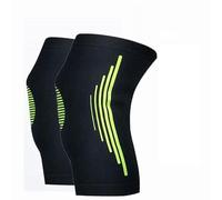 Soporte de Rodilla, Morbuy 2 Pack Manguito Antideslizante para Rodilla Manguito Compresivo Súper Elástico para Ayudar a Aliviar el dolor en las Articulaciones en Pacientes con Artritis y Recuperación de Lesiones para Hombres y Mujeres Deportistas (L, Verde)