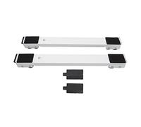 Soporte de rodillo móvil, 2 juegos de 70 cm/27,6 pulgadas Muebles móviles Base elevada Soporte ajustable Pedestal deslizante Pedestal para refrigerador, lavadora, lavavajillas (Blanca)