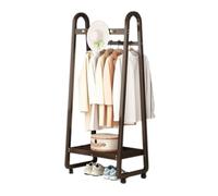 Soporte de ropa ajustable con ganchos y almacenamiento de zapatos para organización de dormitorio y sala de estar