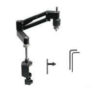 Soporte de rosca voladizo de aleación de aluminio para taladros manuales, rango de abrazadera de 1.5-10 mm, ajuste vertical horizontal, soporte ligero mecanizado CNC