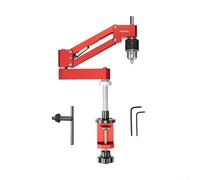 Soporte de roscado diseñado para herramientas de taladro manual en perfiles de aluminio anodizado con capacidad de ajuste vertical horizontal