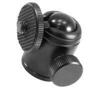 Soporte de Rótula para Cámara Negro K-26 Rotación 360° | Aleación de Aluminio, Rosca 1/4 y 3/8, Pieza Metálica Compacta para Trípode