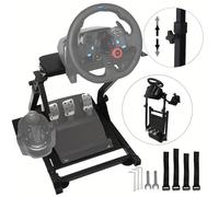 Soporte de rueda de carreras plegable y ajustable, Cockpit de Sim Racing para Logitech G25 G27 G29 T300RS, Rueda y Pedales No Incluidos