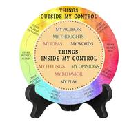 Soporte de rueda Feelings - Emoción de madera colorida con base estable, herramienta de aprendizaje y decoración interactiva | Crecimiento personal, atención plena, apoyo a la salud mental para la ma