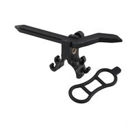 Soporte de rueda para bicicletas MTB de carretera con geometría de montaje adaptable y lectura de porcentaje visual para una corrección precisa de las llantas (BT110B, color negro)