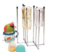 Soporte de secado de botellas - Soporte de secado de acero inoxidable para bolsas de almacenamiento de alimentos - Estante para secar biberones - para vasos, tazas, tarros y