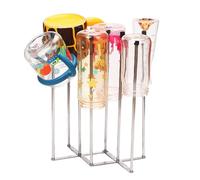 Soporte de secado para botellas: 8,5 x 26,9 cm, soporte para secado de botellas de agua, soporte plegable para botellas de agua, escurridor de vasos plegable de 8 pines para vasos de cristal, W