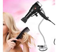 Soporte de Secador de Soplado, Soporte para la Pared del Secador de Cabello de 360 grados con Tapa de Succión Fuerte para Secar el Cabello y Preparación para Mascotas