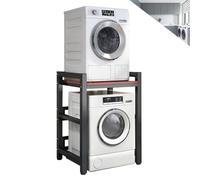 Soporte de secadora de altura ajustable, kit de apilamiento portátil para lavadora secadora, capacidad de 400 kg, estante de ahorro de espacio con patas antideslizantes para baño, cocina, balcón