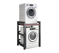 Soporte de secadora portátil de altura ajustable y kit de apilamiento para lavadora y secadora de carga frontal, ahorro de espacio, capacidad de carga de 400 kg, ideal para lavandería