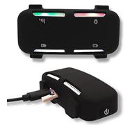 Soporte de silicona compatible con rastreador GPS tractivo (versión 2025) para collar Dog6 Tag, cubierta de goma resistente, funda segura con correa (2 paquetes, negro)