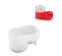 Soporte de silicona con forma de bota de Navidad, resistente a altas temperaturas, molde para candelabro, decoración epoxi, accesorios para fiestas de Navidad
