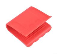 Soporte de silicona con mango caliente para utensilios de cocina, abrazadera de aislamiento térmico compatible con ollas, sartenes, bandejas para hornear y más (rojo)