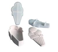 Soporte de silicona flexible para crear recipientes de almacenamiento decorativos en forma de helado, molde de silicona versátil