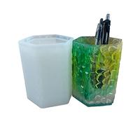 Soporte de silicona para brochas de maquillaje, moldes epoxi para manualidades, maceta, soporte para bolígrafos, moldes para macetas de resina epoxi