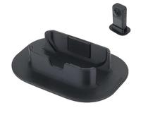 Soporte de silicona para cámara compatible con Insta360 X6, montaje | Silicona suave, 8,10 x 5,69 x 2 cm, negro/blanco, puerto de carga abierto y puerta de batería, base antivuelco ampliada