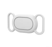 Soporte de silicona para etiquetas de mascotas compatible con dispositivos de seguimiento inteligentes Xiaomi para un montaje seguro del collar y prevención de pérdidas (blanco)