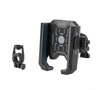 Soporte de silicona para teléfono de motocicleta para manubrio | Liberación rápida con una sola mano para soporte de bicicleta con doble bloqueo | Soporte para teléfono celular que absorbe los golpes