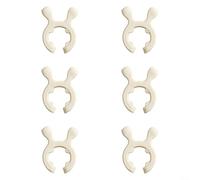 Soporte de silicona para utensilios con mango de olla, paquete de 6 que permite que los utensilios se mantengan secos y al alcance mientras cocinas a gas o eléctrico (blanco)