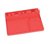 Soporte de silicona para utensilios de cocina y hogar, incluye cucharas y espátulas, por lo que es un accesorio esencial de cocina (rojo)